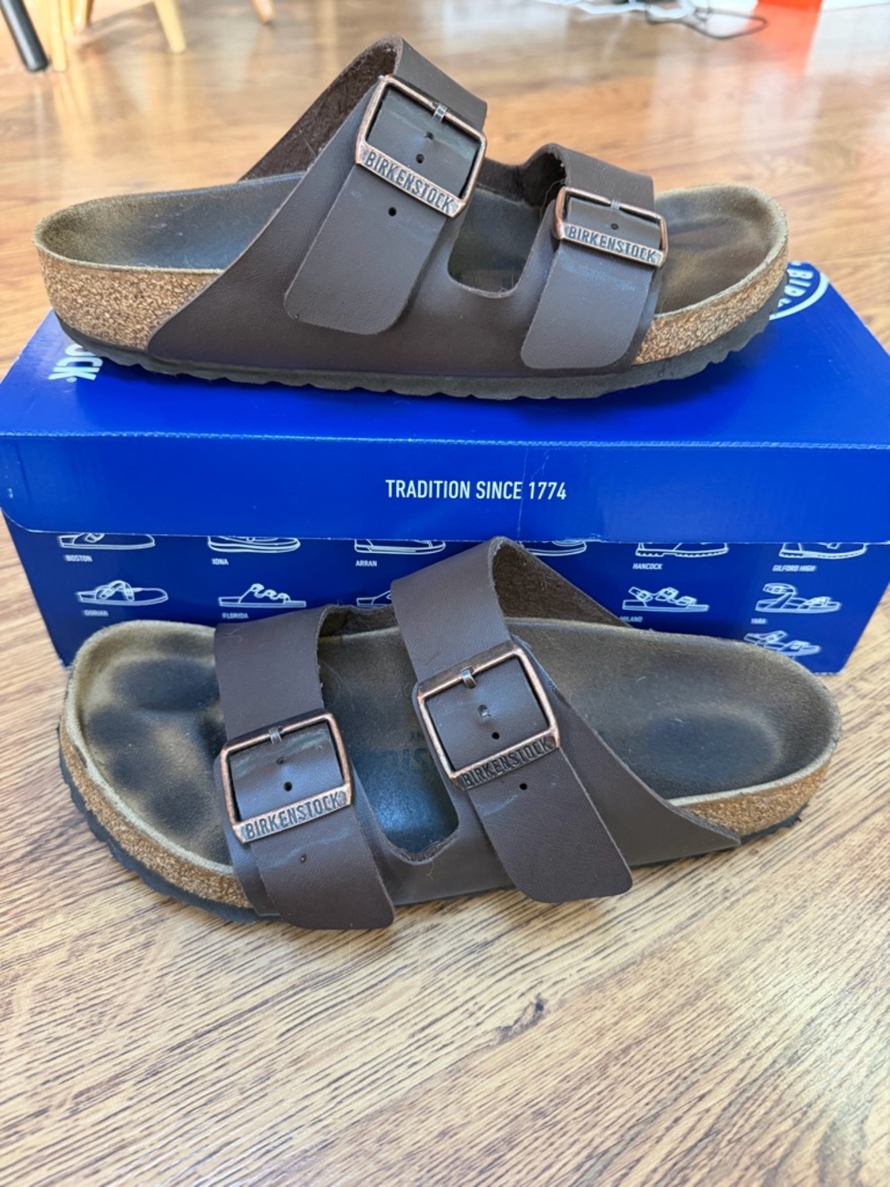 Birkinstock Arizona BS dark brown sz 38 - Picture 4 of 10